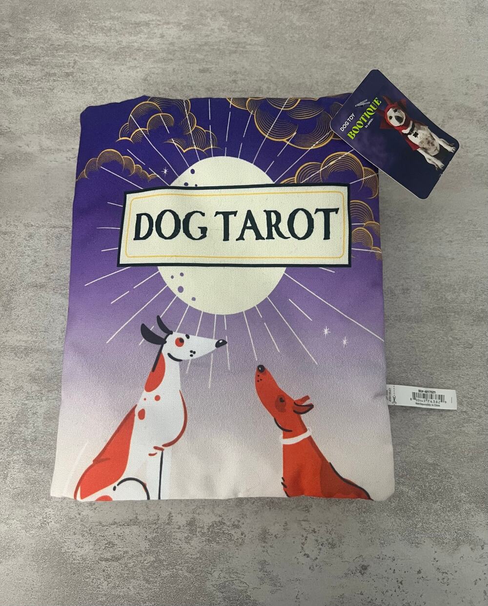 Bootique Tarot Card Book Plush Dog Toy Interactive Play New Large